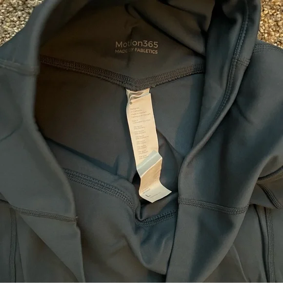 Fabletics motion365 pocket leggings sz L grey/blue - Picture 2 of 3